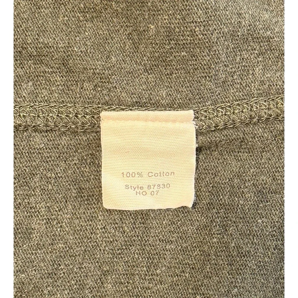 J. Crew Sueded Jersey Quarter Zip Pullover Large 100% Cotton Green Preppy